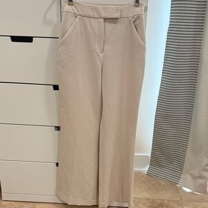 Express Super High Rise Trousers in Light Beige